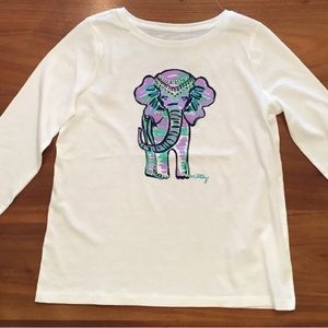 Girls Lilly Pulitzer Londyn Top Long Sleeve T-Shirt, size 12-14. NWOT
